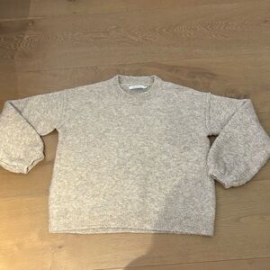 Cozy Beige Crew Neck Sweater